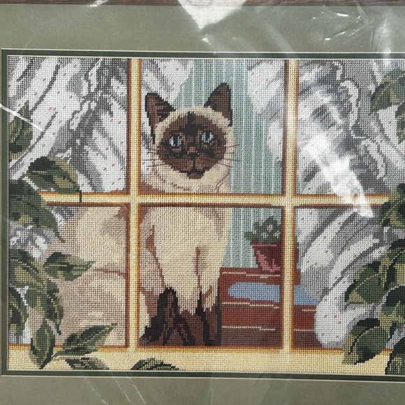 Something Special 'Siamese In The Window' Needlepoint Kit #30515 Sealed - Picture 3 of 8